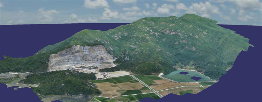 3-三門縣健跳鎮其頭山建筑石料礦礦山模型.jpg